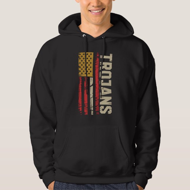 Trojans American Spirit Vintage Patriotic Hoodie (Front)