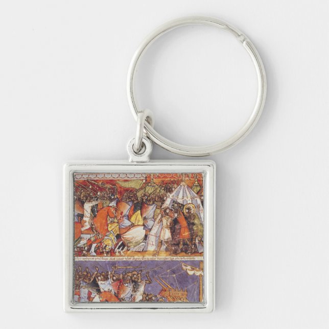 Trojans Invading Greek Camp Key Ring (Front)
