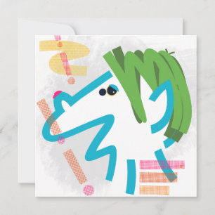 Troll Abstract Modern Art Note Card