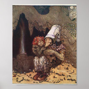 Troll And Child By John Bauer Poster