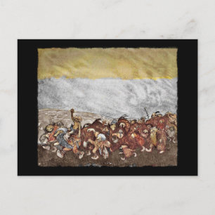 Troll and Gnome Parade Postcard