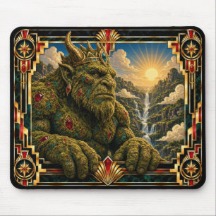 Troll, Art Deco Mythical Mouse Pad
