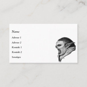 Troll Black and White Design Business Card