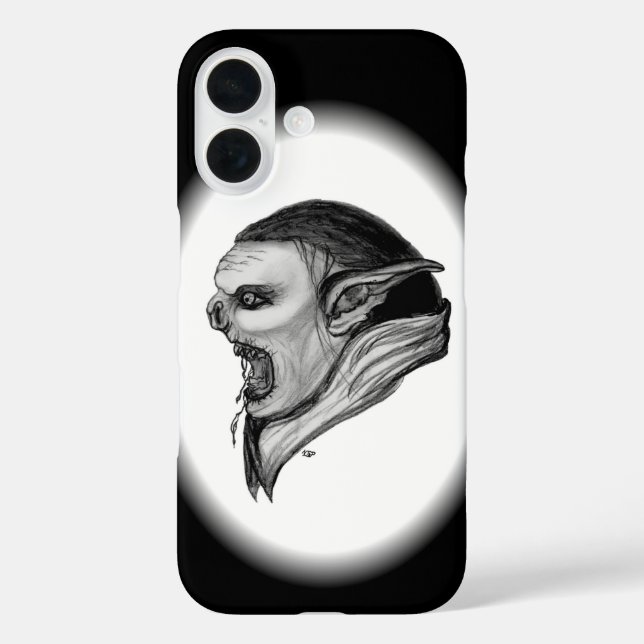 Troll Black and White Design Case-Mate iPhone Case (Back)