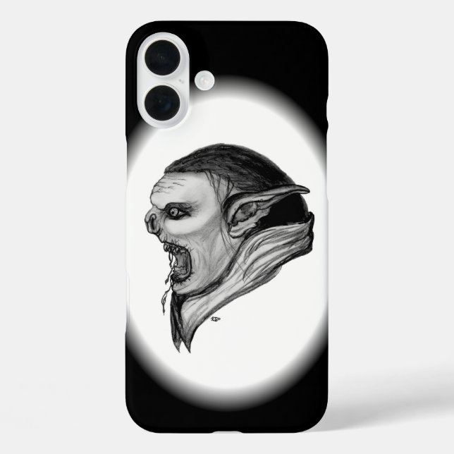 Troll Black and White Design Case-Mate iPhone Case (Back)