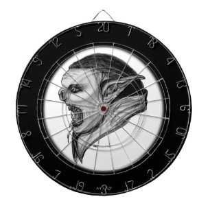 troll - black and white Design Dartboard