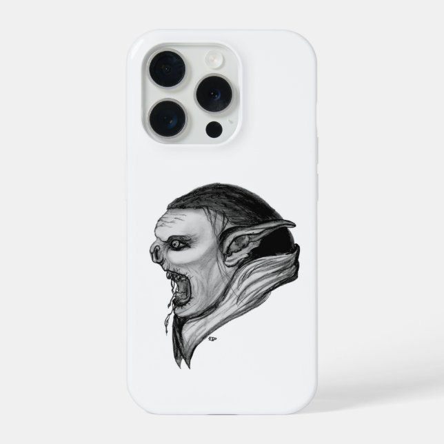 Troll Black and White Design iPhone Case (Back)