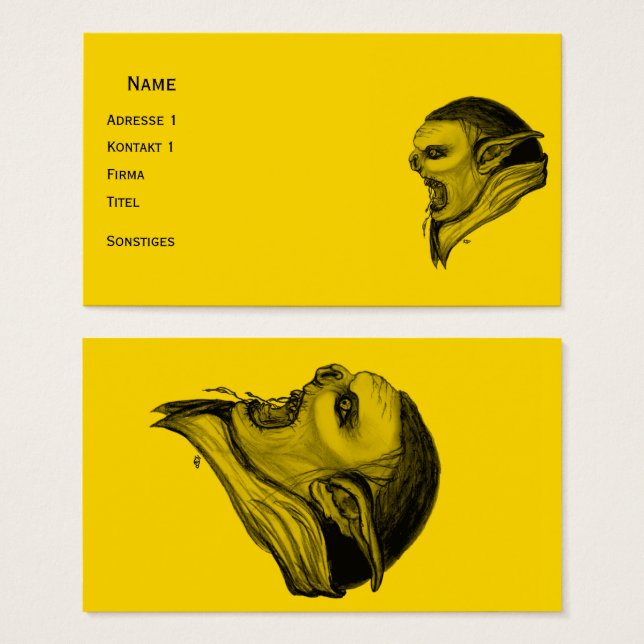 Troll Black and Yellow Design (Front & Back)