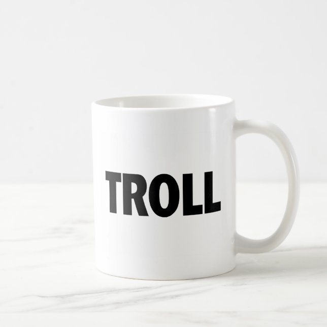 Troll Black Coffee Mug (Right)