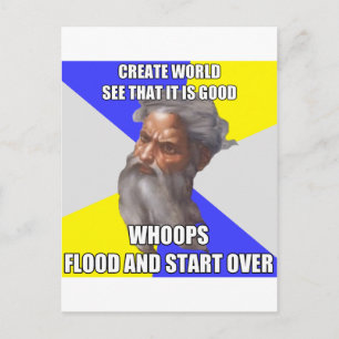 Troll God Flood Postcard