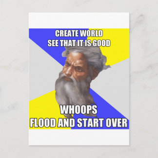 Troll God Flood Postcard