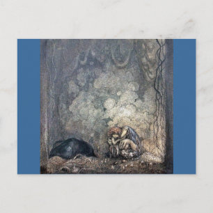 Troll Holding Child Postcard