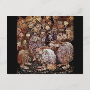 Troll Hugging Boy Gnome Postcard