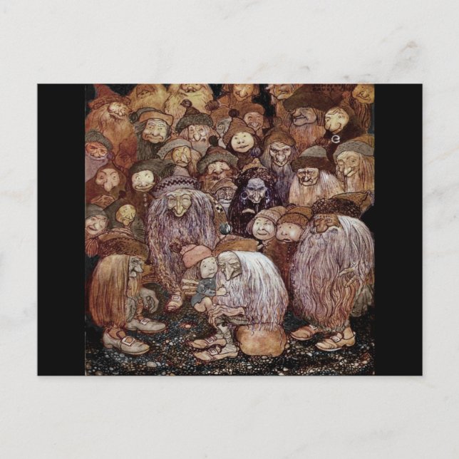 Troll Hugging Boy Gnome Postcard (Front)