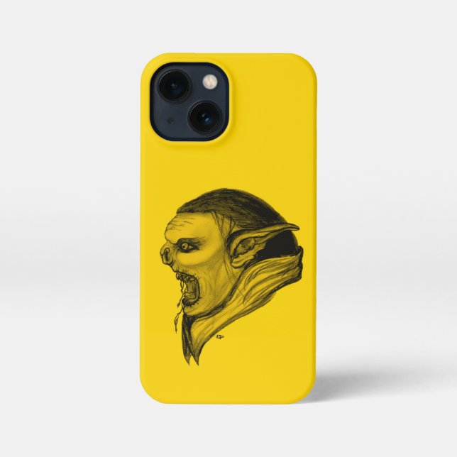 Troll in Black and Yellow Design iPhone Case (Back)