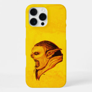Troll in Black and Yellow Design iPhone 16 Pro Max Case