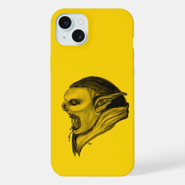 Troll in Black and Yellow Design iPhone Case (Back)