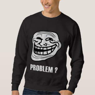 Troll meme Funny face Gen Z meme Millennials Retro Sweatshirt