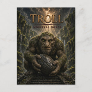 Troll Mossfall Gorge Dark Cinema Postcard