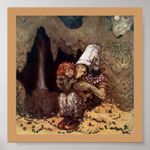 Troll Mother Beside a Campfire Poster