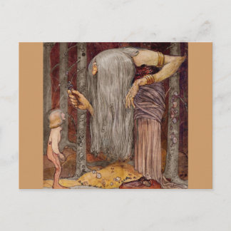 Troll Offering a Little Branch Postcard