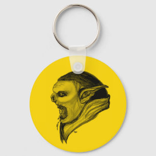 Troll schwarz gelb design key ring