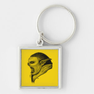 Troll schwarz gelb design key ring
