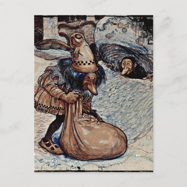 Troll with His Hand in a Bag Postcard (Front)