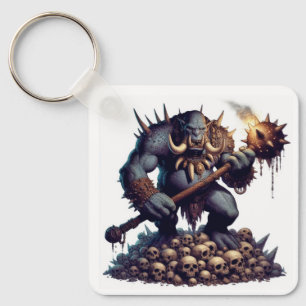 Troll with Mace Key Ring