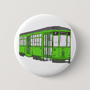 Trolley Trolleybus Streetcar Tram Trolleycar Cars 6 Cm Round Badge
