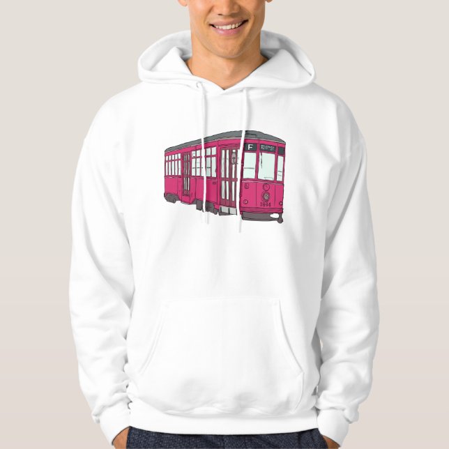 Trolley Trolleybus Streetcar Tram Trolleycar Cars Hoodie (Front)