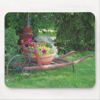 Trolley With Flowers Mouse Pad