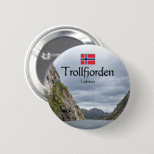 Trollfjord Lofoten 6 Cm Round Badge