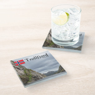 Trollfjord Lofoten Glass Coaster