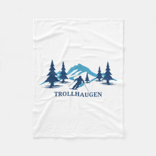 Trollhaugen Wisconsin Ski Resort Skiing Skier _1 Fleece Blanket