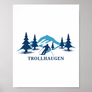 Trollhaugen Wisconsin Ski Resort Skiing Skier Poster