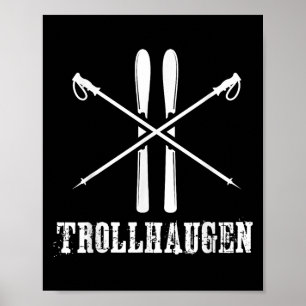 Trollhaugen Wisconsin Ski Skier Skiing Rustic Alpi Poster