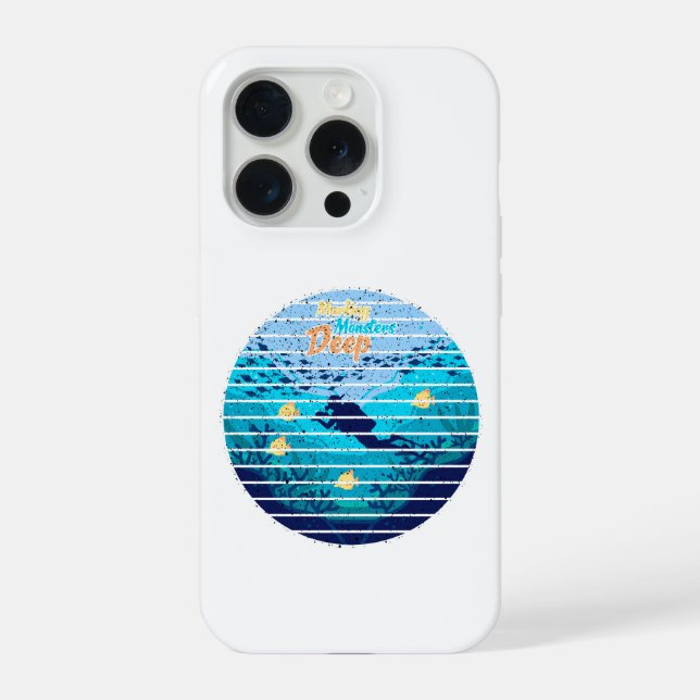 Trolling For Lake Trout Marking Monsters iPhone Case (Back)