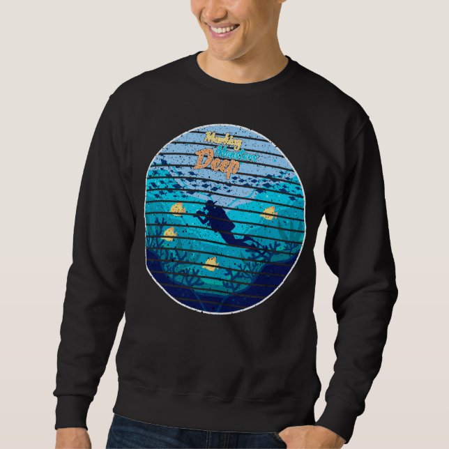 Trolling For Lake Trout Marking Monsters Sweatshirt (Front)