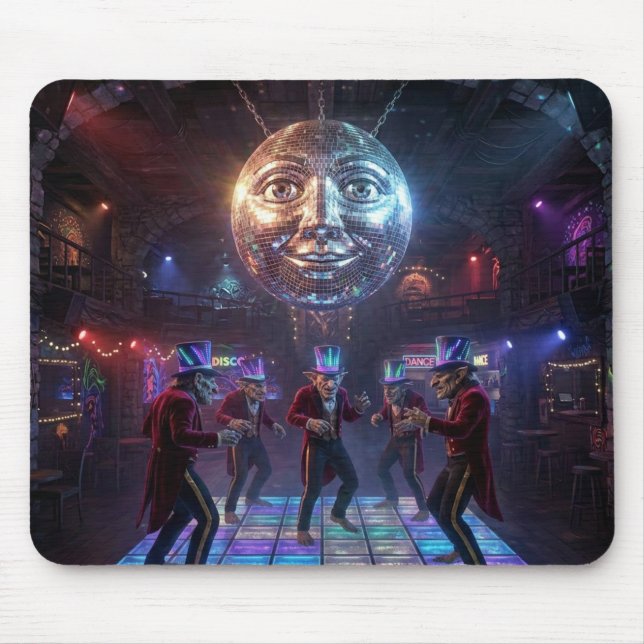 Trolls Dance Under Disco Ball With Human Features Mouse Pad (Front)