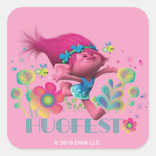 Trolls   Poppy - Hugfest Square Sticker