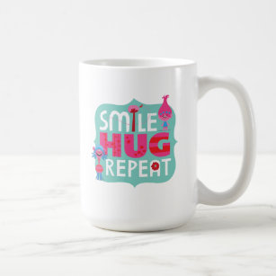Trolls   Smile, Hug, Repeat Coffee Mug