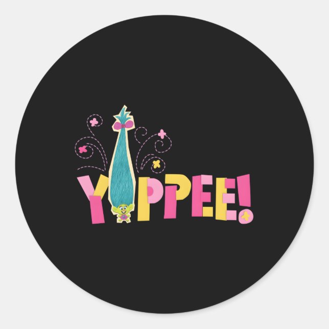 Trolls Yippee Smidge Classic Round Sticker (Front)