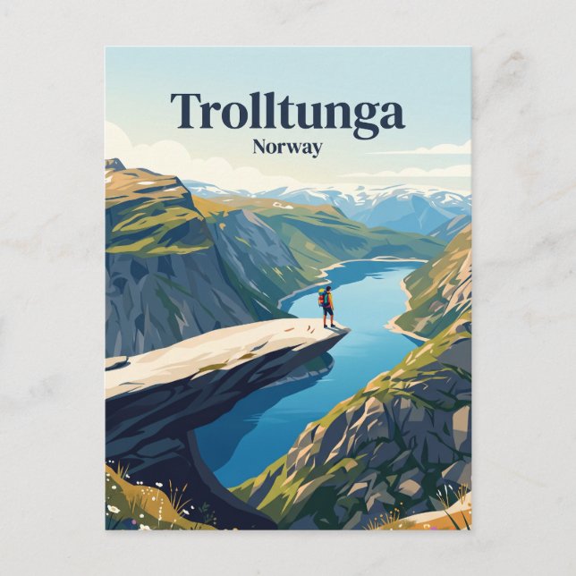 Trolltunga Norway Postcard (Front)