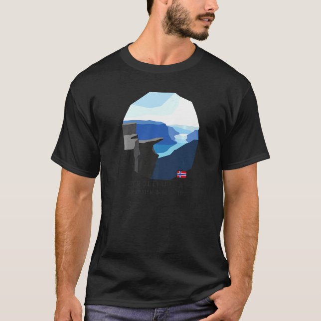Trolltunga Troll Tongue Rock Hiking Norway Souveni T-Shirt (Front)