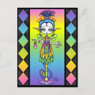 Trolly Pixie Stick Sideshow Freak Troll Postcard