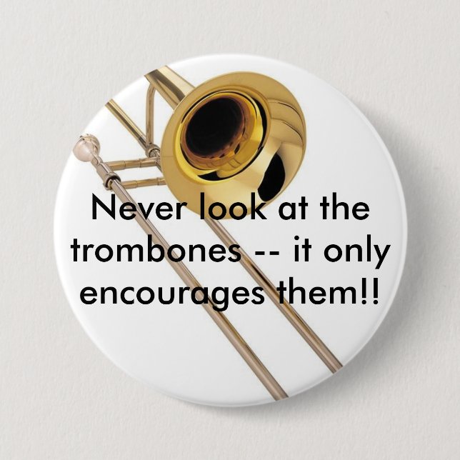 Trombone 7.5 Cm Round Badge (Front)