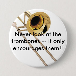 Trombone 7.5 Cm Round Badge
