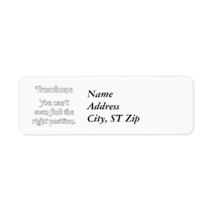 Trombone Attitude! Return Address Label