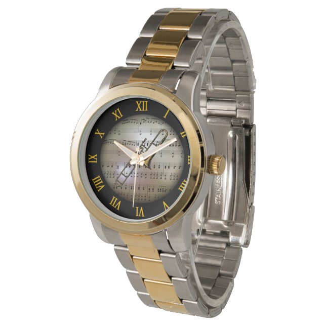 Trombone ~ Background “The Musical Planet” * ~ Watch (Angled)